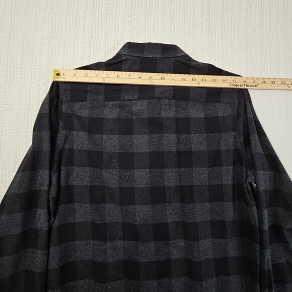 Calvin Klein Flannel Shirt Men's M Medium Black Check Long Sleeve EUC Old Money - Picture 12 of 15